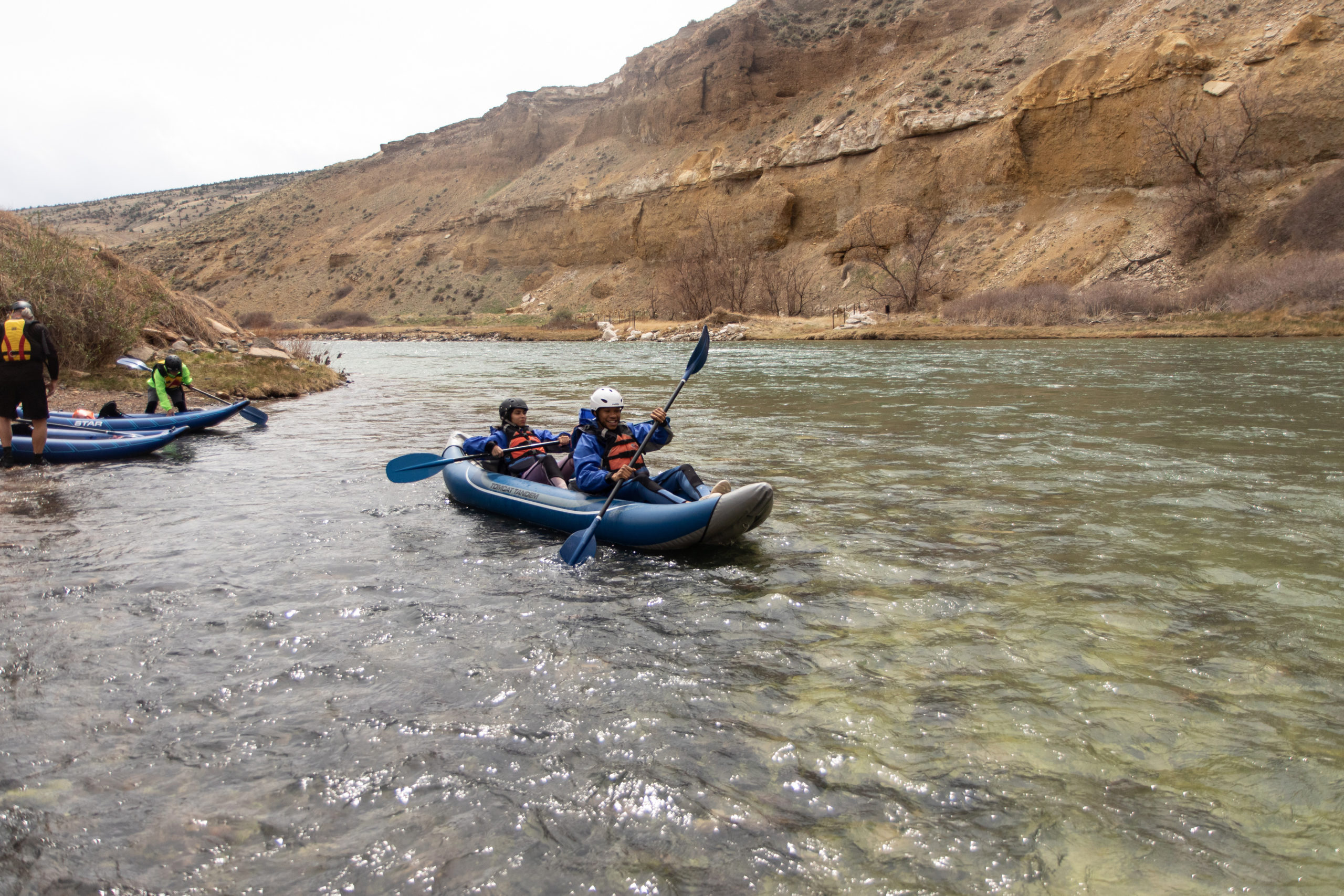 Double inflatable kayak with Wyoming River Trips in Cody Wyo.